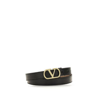 Ceinture Valentino Garavani en cuir de veau noir Bos Taurus