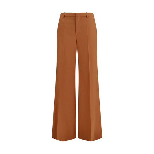Pantaloni svasati Chloé in cotone arancione