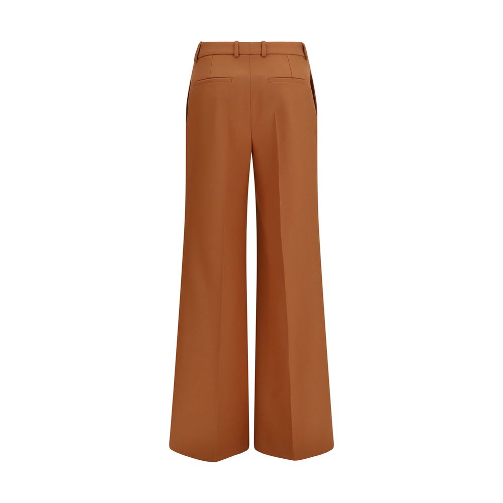 Pantaloni svasati Chloé in cotone arancione