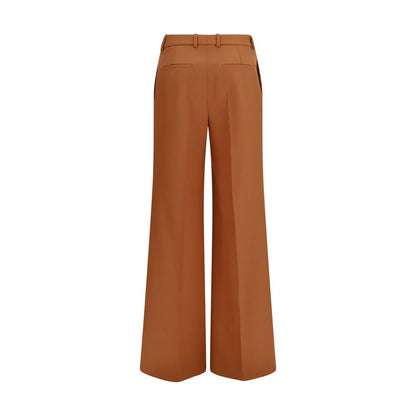 Pantaloni svasati Chloé in cotone arancione