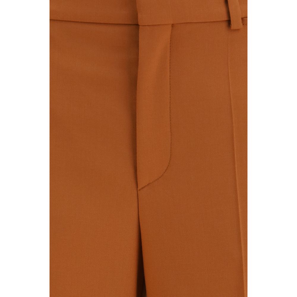 Pantaloni svasati Chloé in cotone arancione