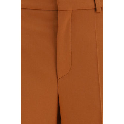 Pantaloni svasati Chloé in cotone arancione
