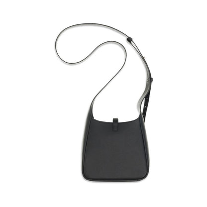 Borsa a spalla Tory Burch in pelle di vitello nera Bos Taurus