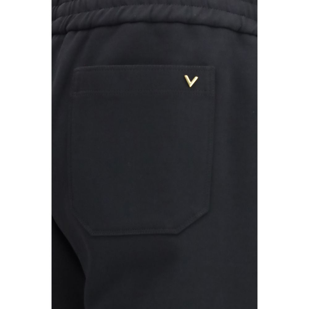 Valentino Garavani Joggers Neri in Cotone (Pantaloni da Allenamento)