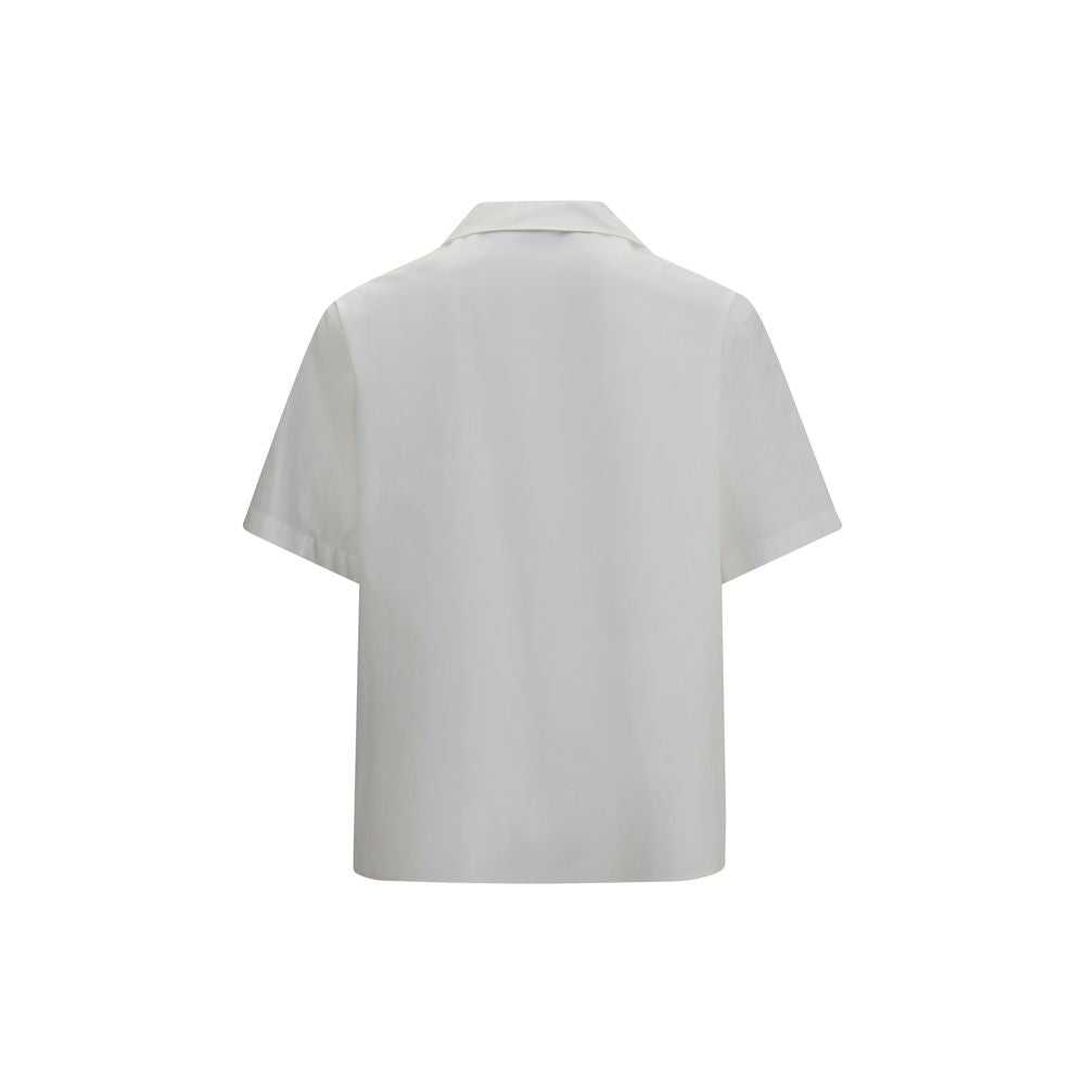 Camicia a maniche corte bianca in cotone Valentino Garavani