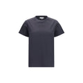 T-shirt noir en coton Ganni