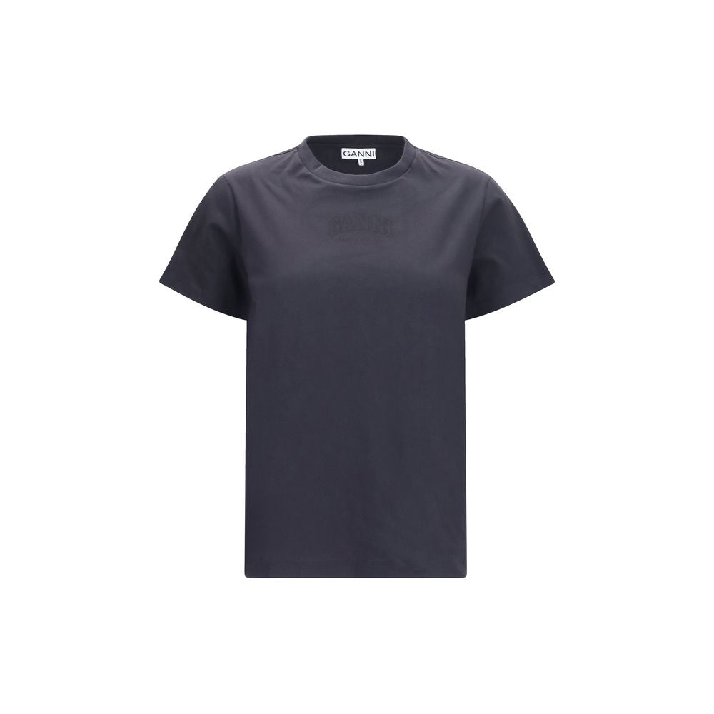 T-shirt Ganni nera in cotone