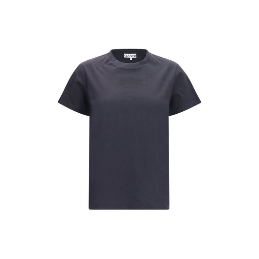 T-shirt Ganni nera in cotone