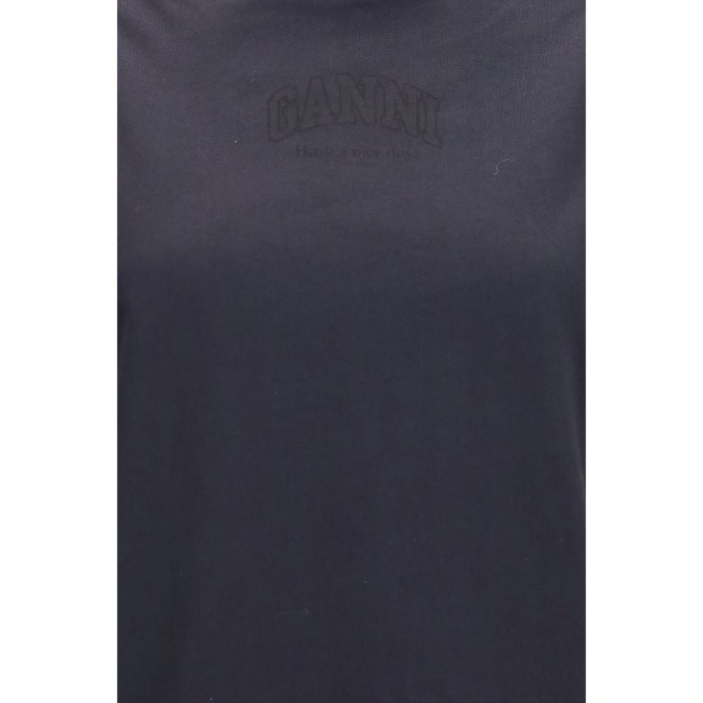 T-shirt Ganni nera in cotone