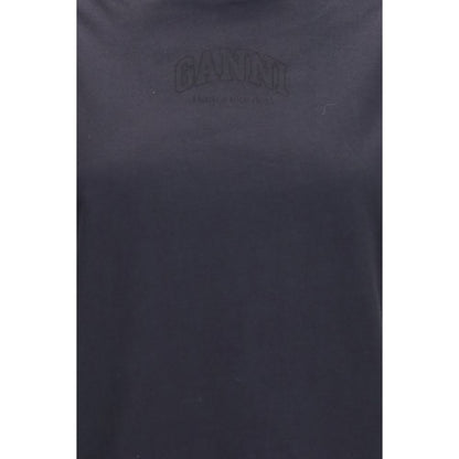 T-shirt Ganni nera in cotone