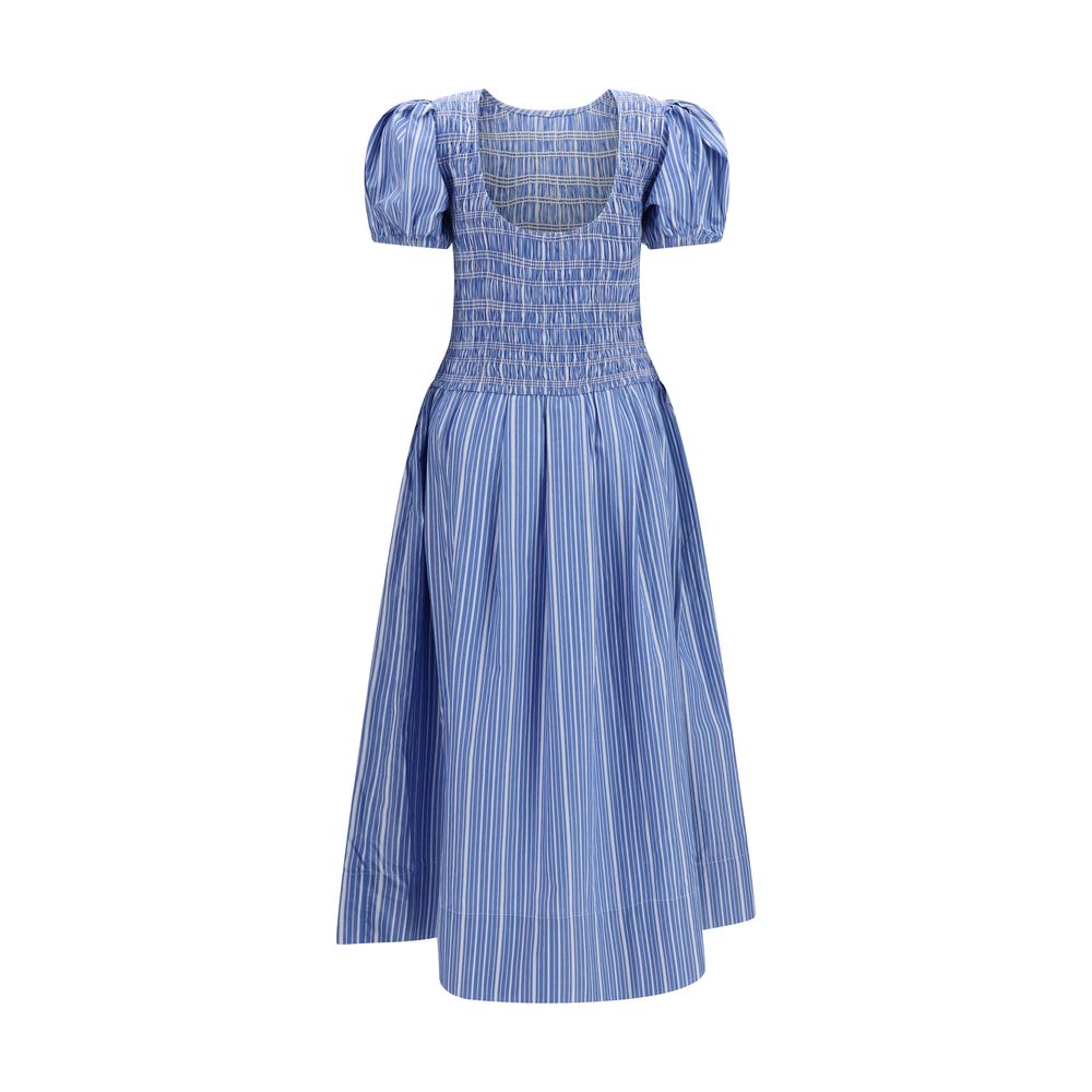 Robe décontractée Ganni en coton bleu