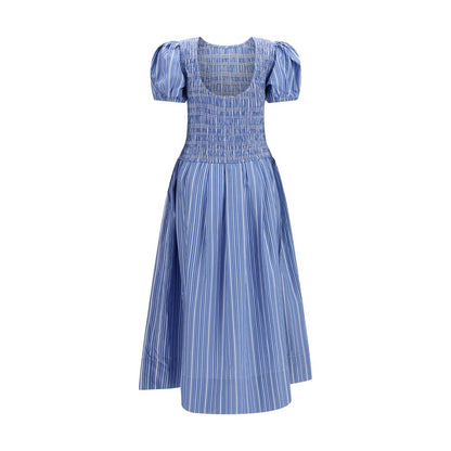 Robe décontractée Ganni en coton bleu