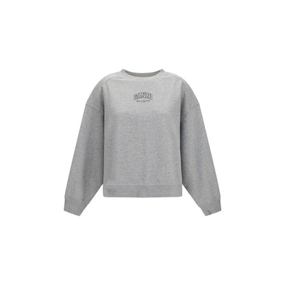Felpa Ganni in cotone grigio