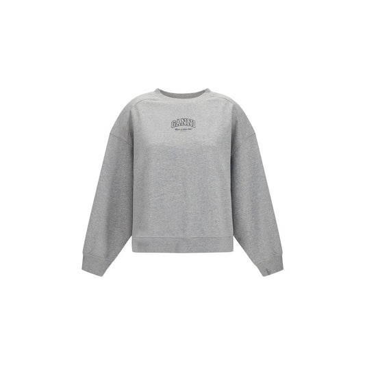 Felpa Ganni in cotone grigio