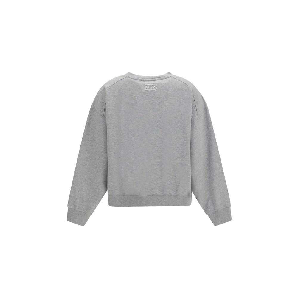 Felpa Ganni in cotone grigio