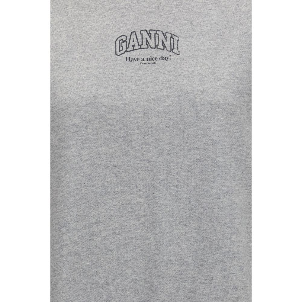 Sweat-shirt Ganni en coton gris