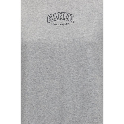 Felpa Ganni in cotone grigio