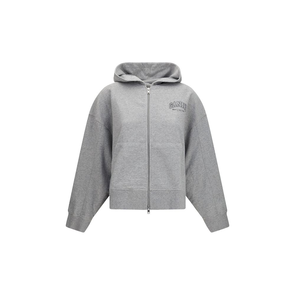 Felpa Ganni in cotone grigio