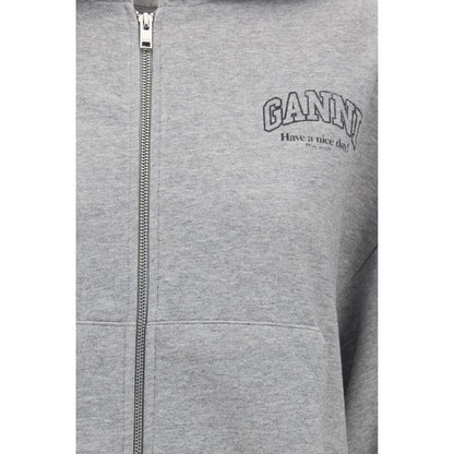 Felpa Ganni in cotone grigio
