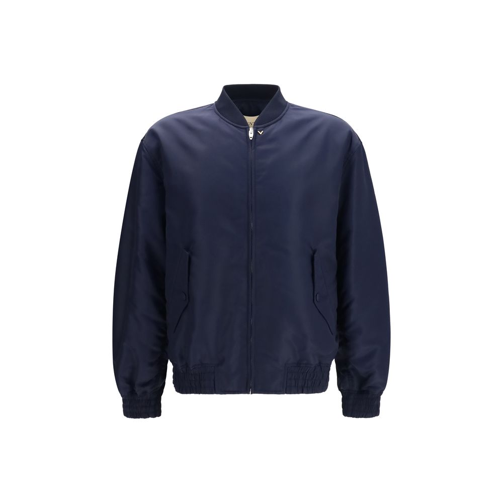 Bomber Valentino Garavani blu in poliammide
