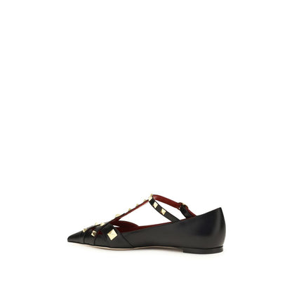 Valentino Garavani Ballerine Nere in Pelle di Capra