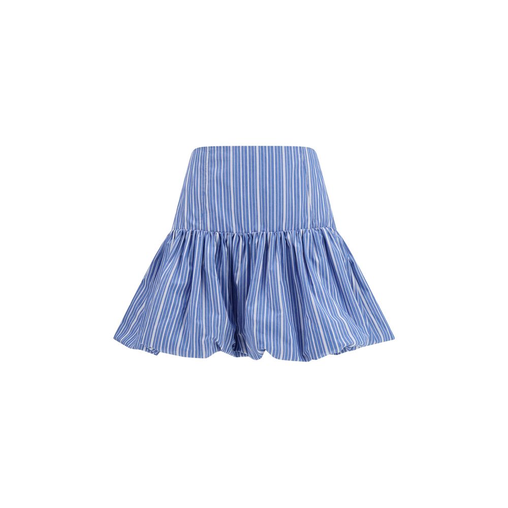Minigonna Ganni in cotone blu