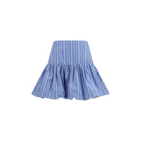 Minigonna Ganni in cotone blu