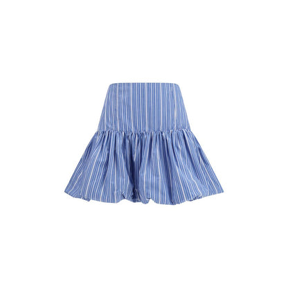Minigonna Ganni in cotone blu