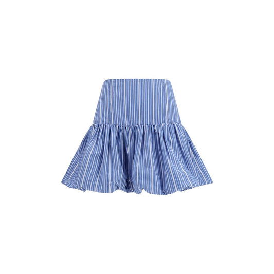 Minigonna Ganni in cotone blu