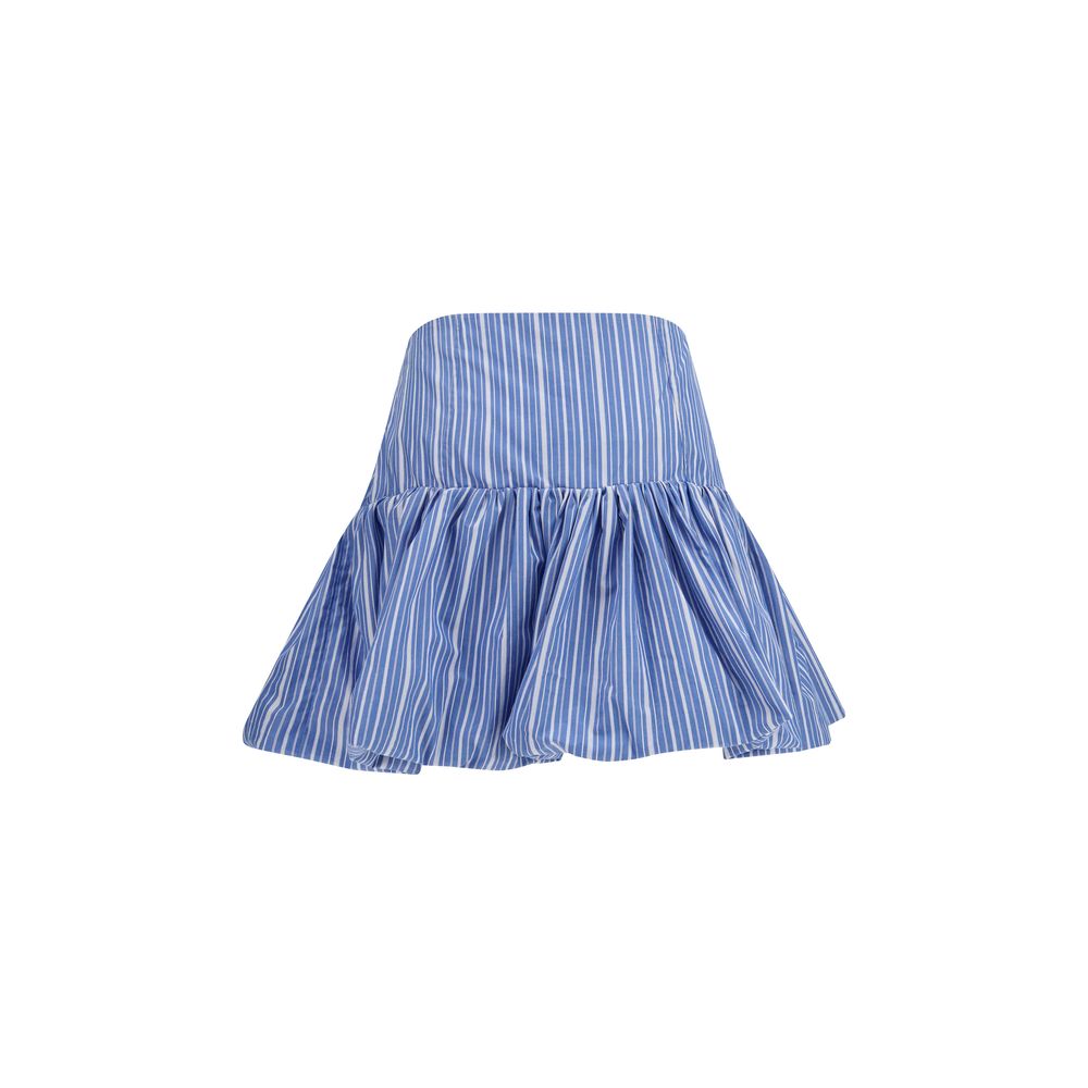 Minigonna Ganni in cotone blu