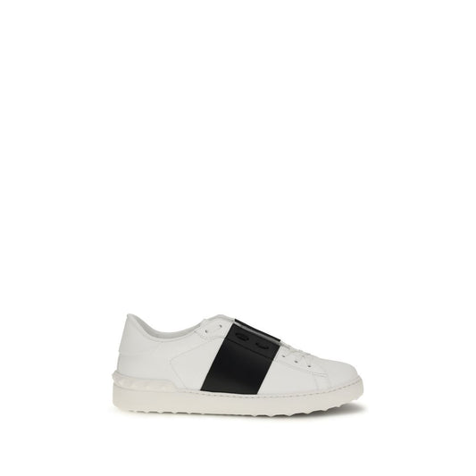 Valentino Garavani Sneakers Basse in Pelle di Vitello Bianca Bos Taurus