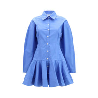 Abito casual Ganni in cotone blu