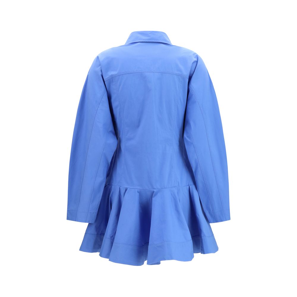 Abito casual Ganni in cotone blu