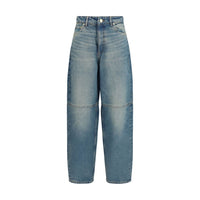 Jeans affusolati Ganni in cotone blu