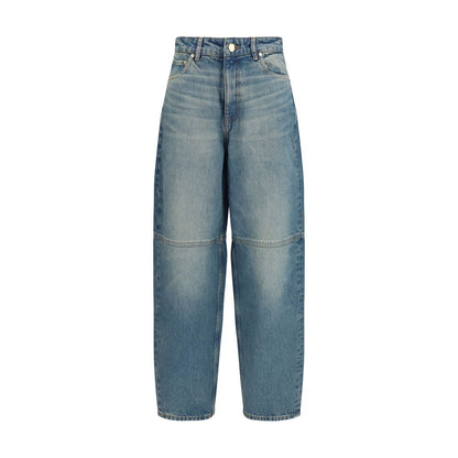Jeans affusolati Ganni in cotone blu