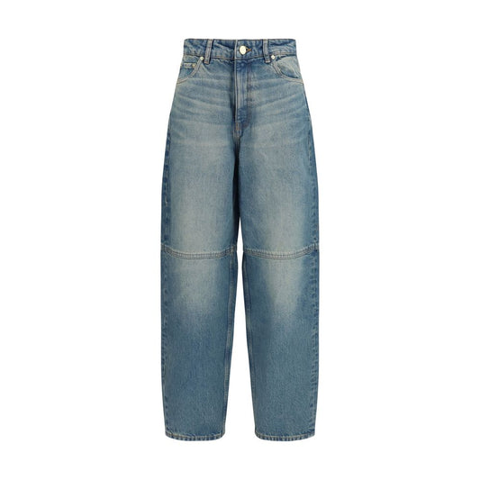 Jeans affusolati Ganni in cotone blu