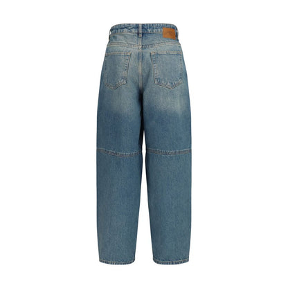 Jeans affusolati Ganni in cotone blu