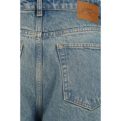 Jeans affusolati Ganni in cotone blu