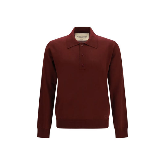 Polo Valentino Garavani Oves Aries in lana bordeaux