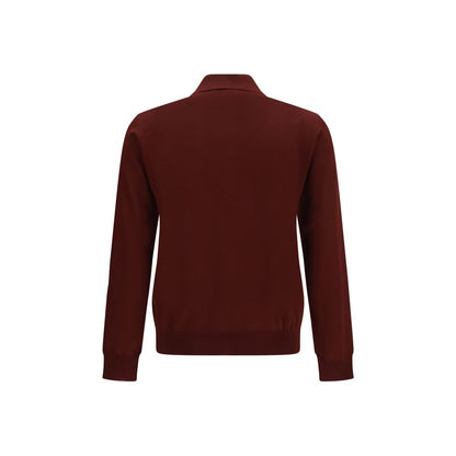 Valentino Garavani Bordeaux Wool Oves Aries Polo Shirt