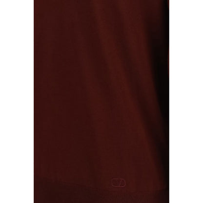 Valentino Garavani Bordeaux Wool Oves Aries Polo Shirt
