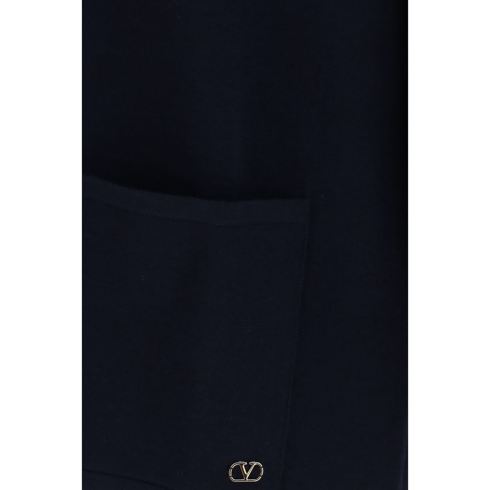 Cardigan in lana blu Valentino Garavani Oves Aries