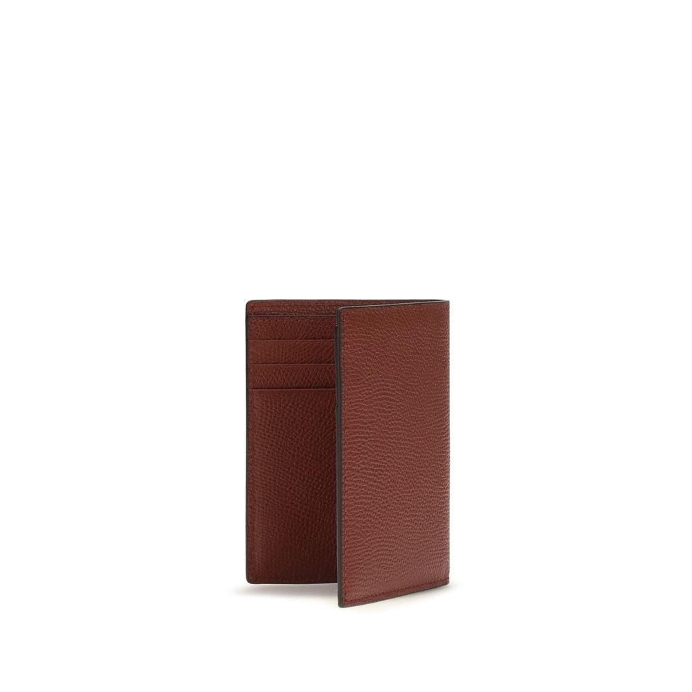 Portefeuille Valentino Garavani en cuir de veau rouge Bos Taurus