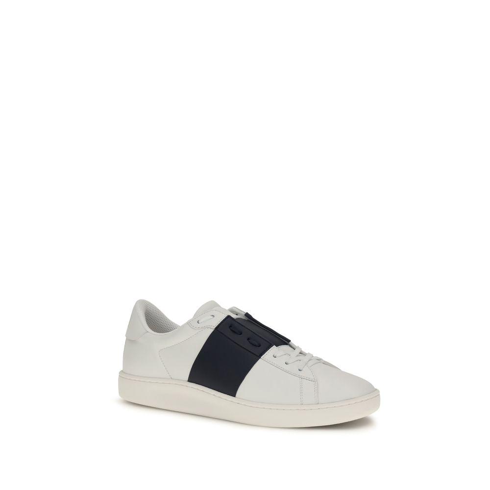 Baskets basses en cuir de veau bleu Bos Taurus Valentino Garavani
