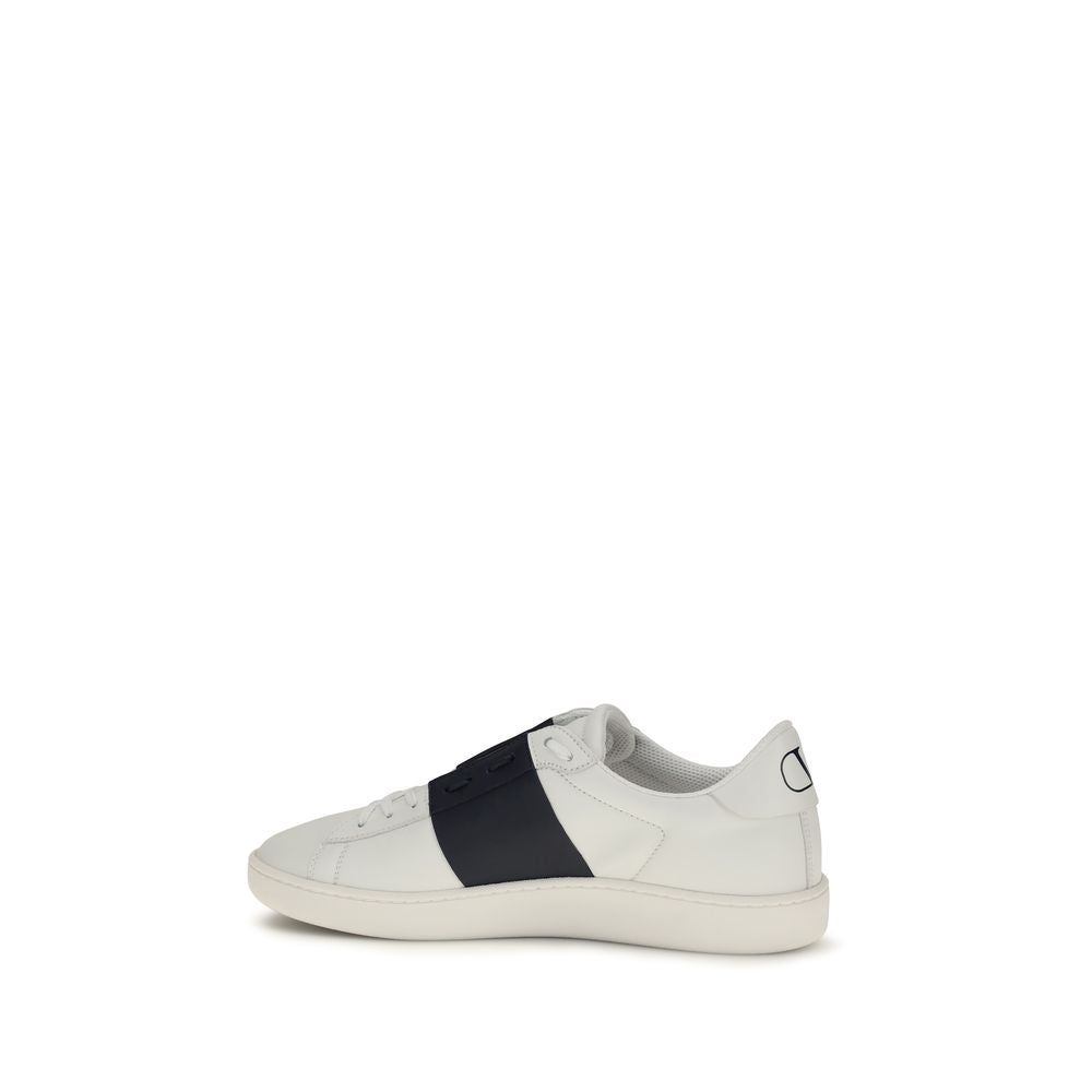 Baskets basses en cuir de veau bleu Bos Taurus Valentino Garavani