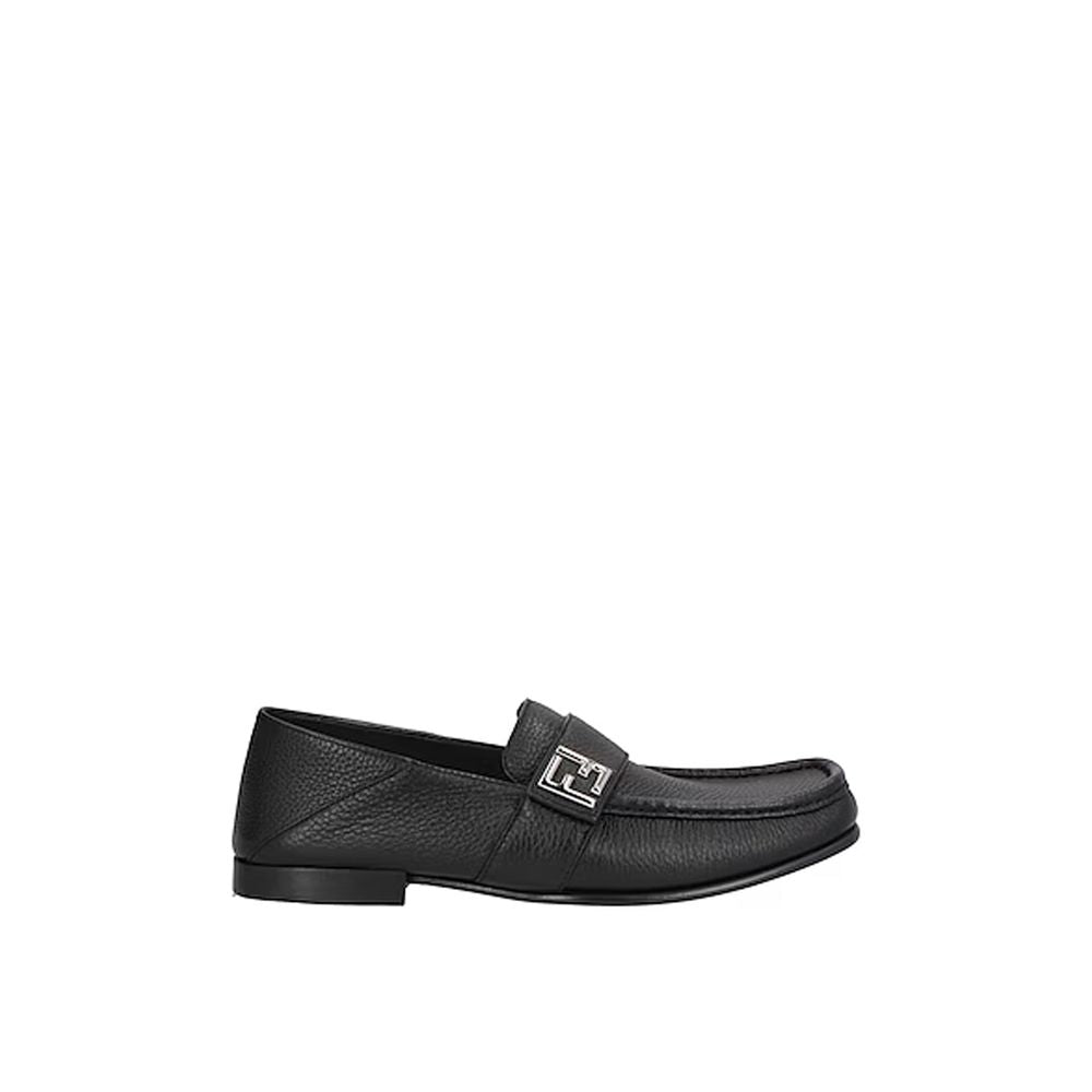 Mocassins à enfiler Fendi en cuir de veau noir