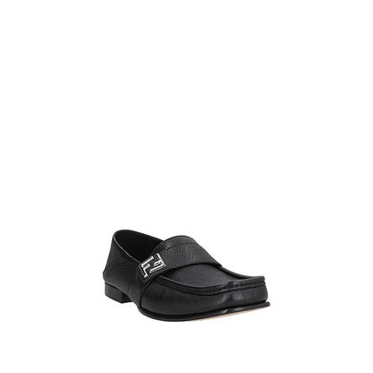 Mocassini slip-on in pelle di vitello neri Fendi