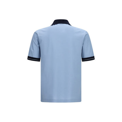 Polo Ferragamo blu in cotone