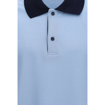 Polo Ferragamo blu in cotone