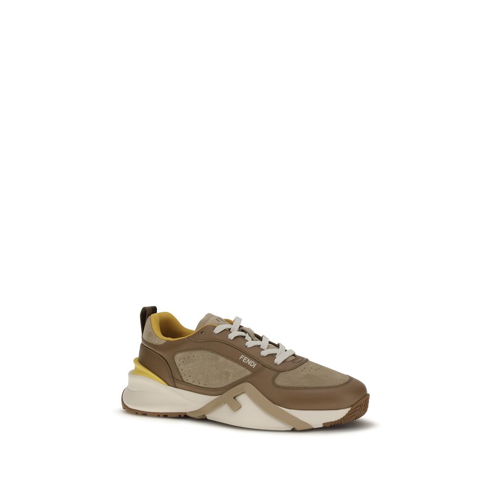 Sneakers Athletic Fendi in Pelle di Vitello Multicolore Bos Taurus
